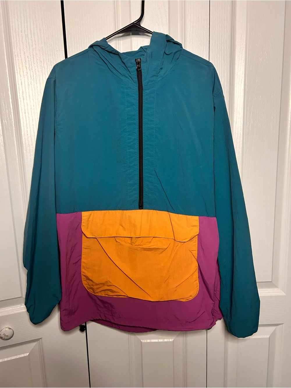 No Boundaries Men's Windbreaker‎ Jacket Front Zip Pockets Kangaroo Pouch Size M